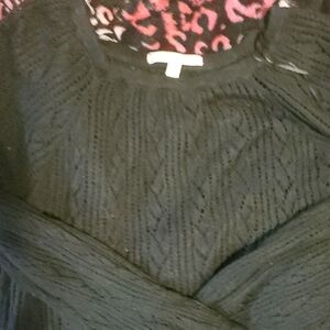 LC Lauren Conrad Black Crew Neck Sweater